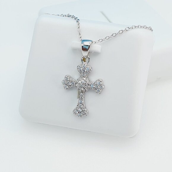 "925 Sterling Silver Cubic Zirconia Necklace, U19254727 - Picture 3 of 10